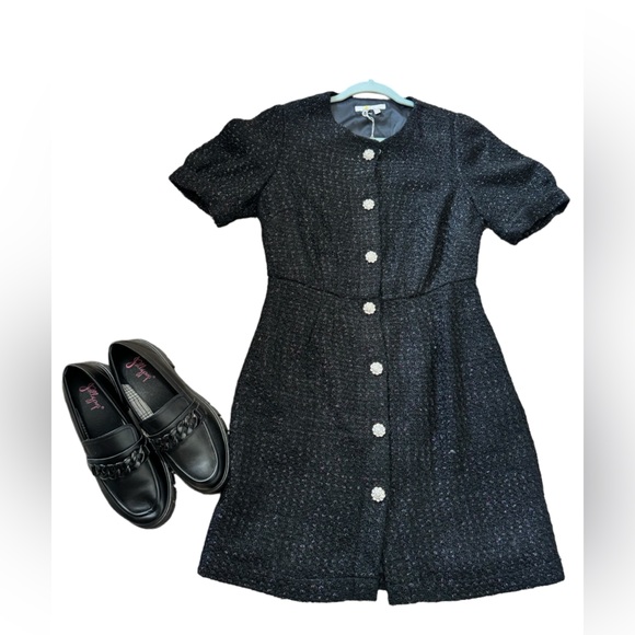 Boden Textured Tweed Mini Dress - Picture 4 of 8